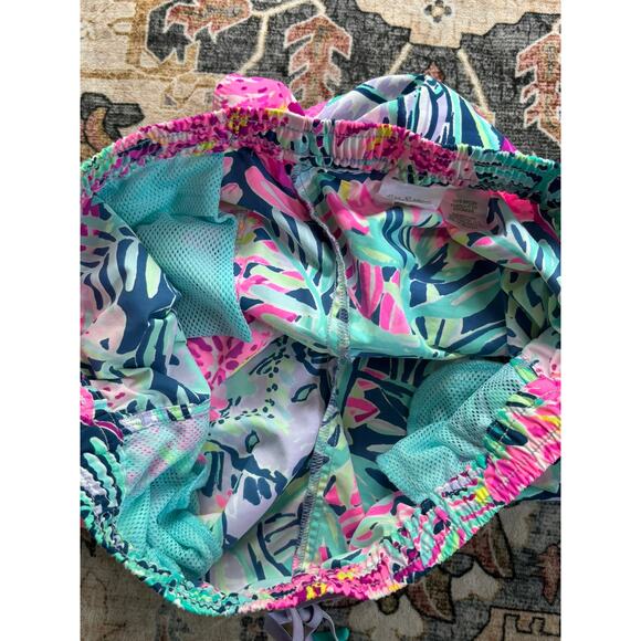 Lily Pulitzer Athletic Summer Shorts Colorful Printed Beach Swim Bottoms - Picture 5 of 7